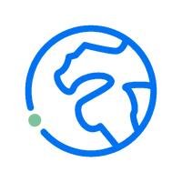 Icône bleu représentant la planète Terre