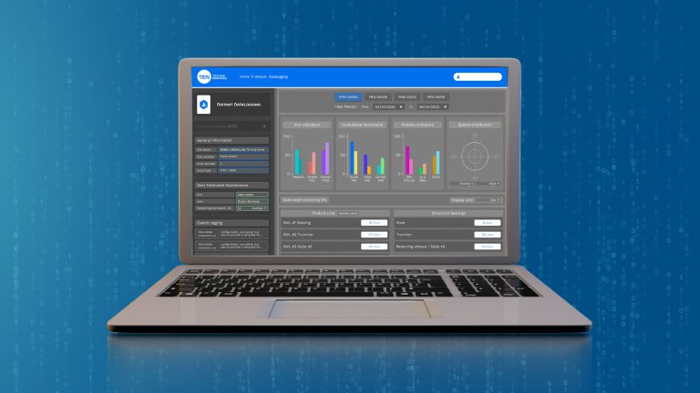 Computer screen with dashboard