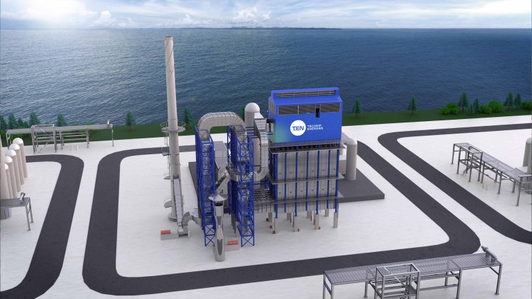 Plant design for advanced ammonia cracking (3D image)