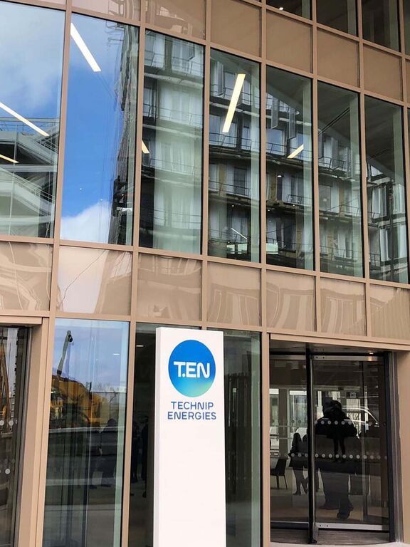 Technip Energies' corporate headquarters entrance
