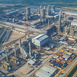 Aerial view of ETILENO XXI, Ethylene plant in Mexico
