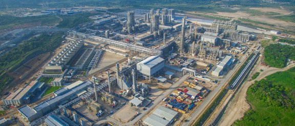 Aerial view of ETILENO XXI, Ethylene plant in Mexico