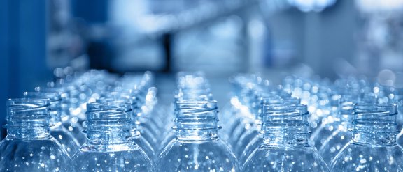 Banner image for Circularity overview page showing recyclable bottles