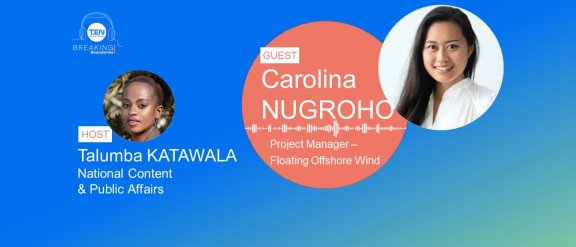 Podcast banner featuring Carolina Nugroho