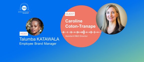 Bannière pour le podcast avec Caroline Coton-Tranape