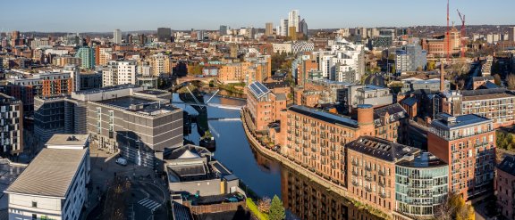 Image showing an aerial view of Leeds