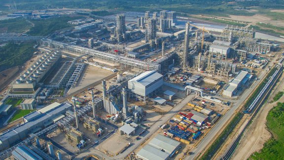 Aerial view of ETILENO XXI, Ethylene plant in Mexico