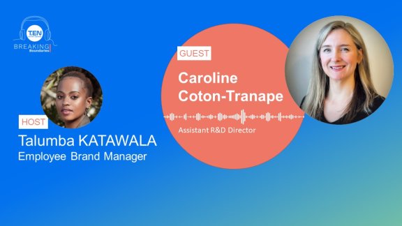 Bannière pour le podcast avec Caroline Coton-Tranape