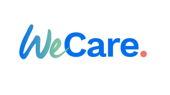 "WeCare" typography