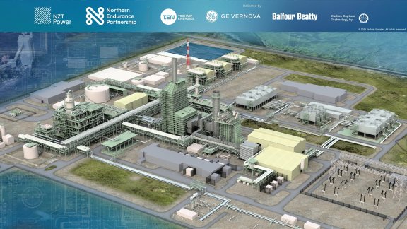 NZT Power, Northern Endurance Parntnership | Delivered by Technip Energies, GE Vernova, Balfour Beatty, Carbon Capture Technology by Shell