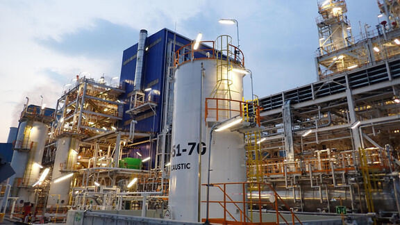Photo de la première usine de mélamine de Malaisie